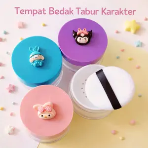 Pot Bedak Tabur Kosong 20gr sudah dengan Spon Powder