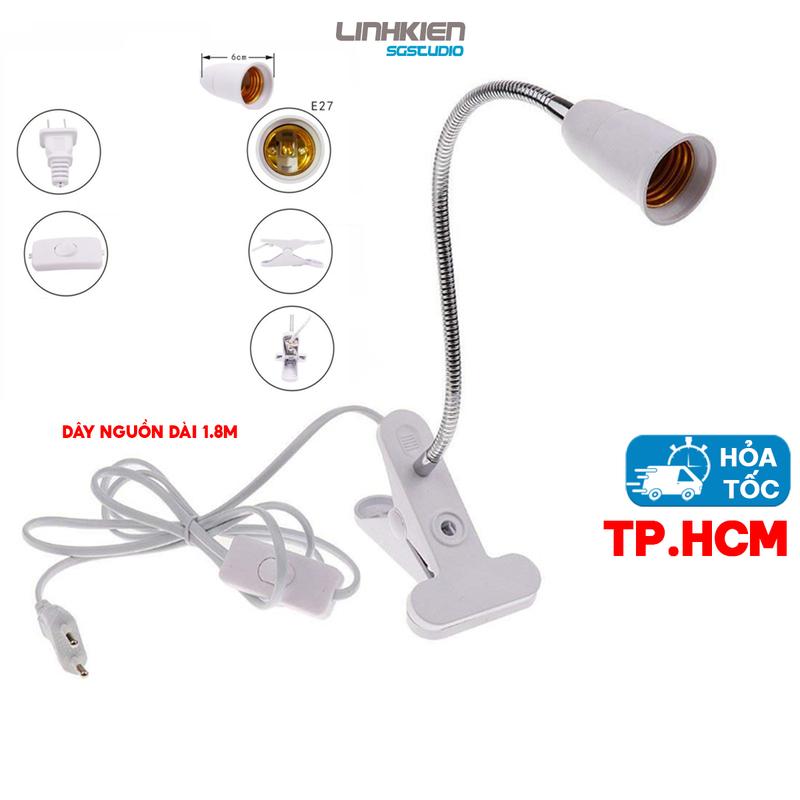 Đui đèn E27 đui đèn kẹp bàn phích cắm CN đui đèn LED bóng đèn có dây công tắc