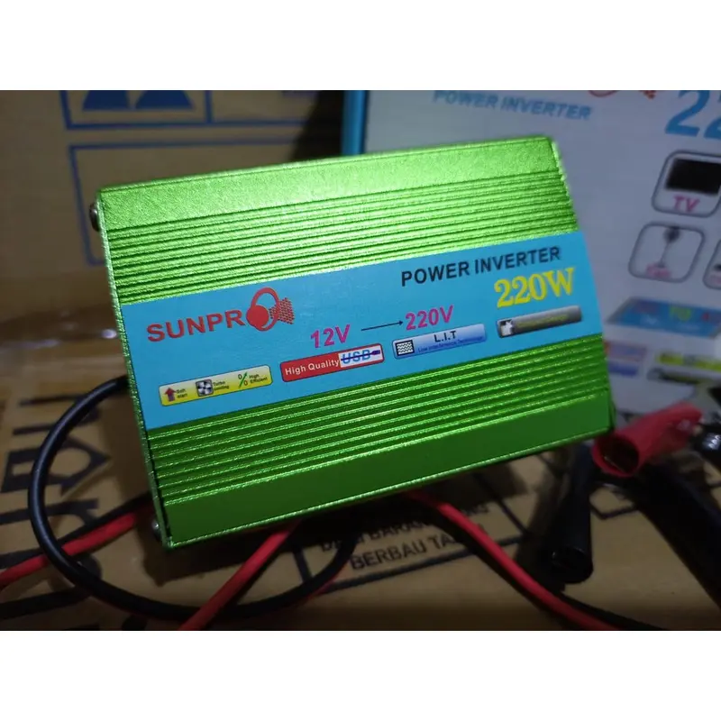 Power Inverter SUNPRO 220W DC 12V TO AC 220V HIGH QUALITY / Original / Termurah 1