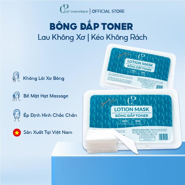 Hộp 1000 Miếng Bông Dưỡng Da Đắp Toner Lotion Mask Q.P Cosmétique