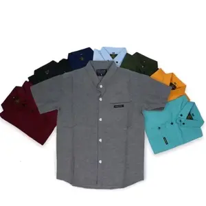 Kemeja polos anak laki-laki umur 2-11 tahun