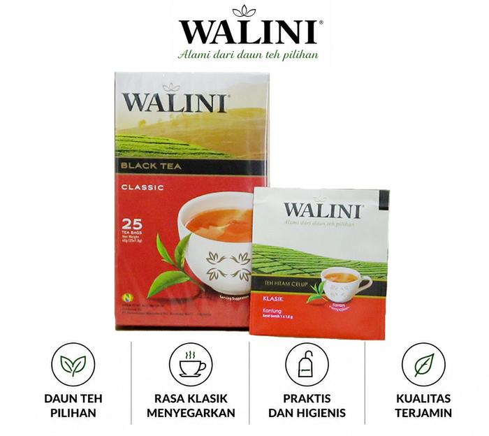 Jual Teh Walini Hitam Klasik 25s Kemasan Amplop/ TeaBag I Oleh-Oleh ...