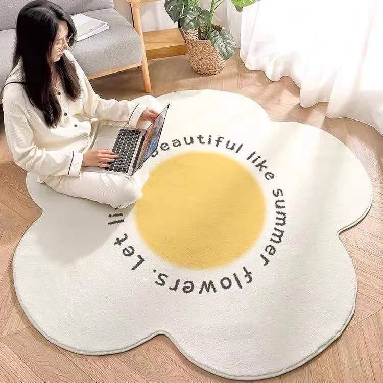  Thảm lông cừu hình tròn decor đặc biệt Thảm trải sàn kích thước cho phòng khách Bàn trà decor phòng nhiều kích thước 