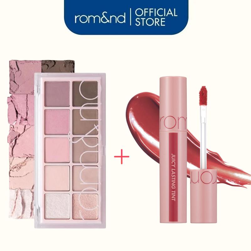   Rom&nd  Combo 2 Món Gồm: 1 Son Tint Bóng Juicy Lasting Tint  + 1 Bảng Phấn Mắt 10 Màu Lấp Lánh Romand Better Than Palette 