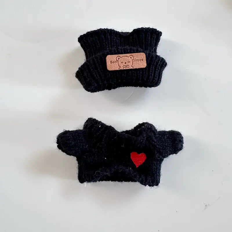 [Clothes only] labubu doll clothes pendant LALBUBU bear label hat love sweater set Cute Decoration Little Cloths#472032LS 5
