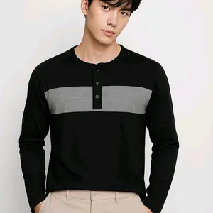 Kaos kancing Pecah pola Polos