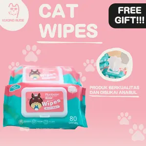 [FREE GIFT] 60 Pcs  Pet Wipes Tissue basah kucing anjing hewan peliharaan