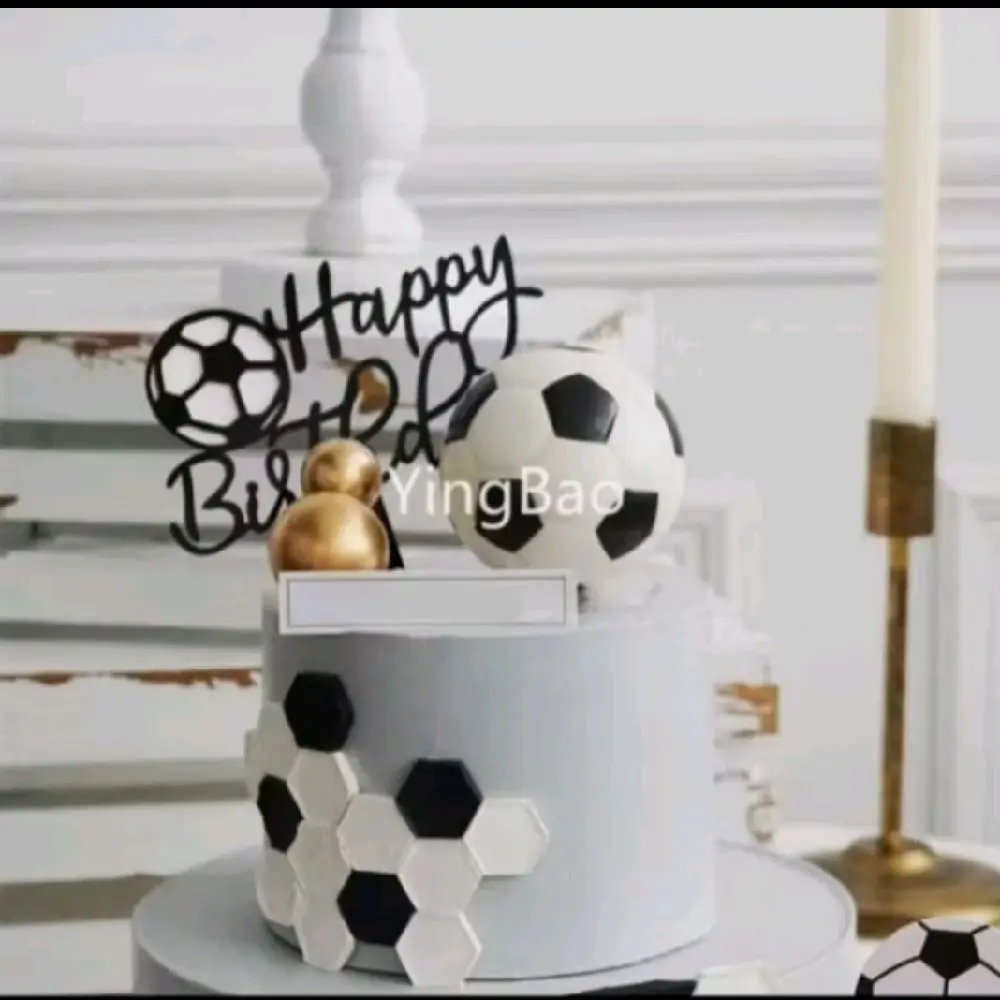 Topper Bola, Hiasan Kue Bola Sepak, Topper Sepak Bola, Mainan Kue Sepak Bola, Soccer Cake Decoration