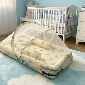 Kasur Bayi Set Kelambu Kasur Kolam Kelambu menyatu dengan Kasur Free Bantal Guling Kasur Bayi newborn 0-12bulan karakter cewe cowok