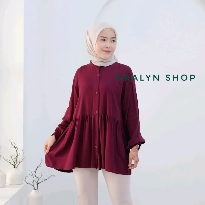 ARALYN BLOUSE RAYON TWILL ATASAN TERBARU 3