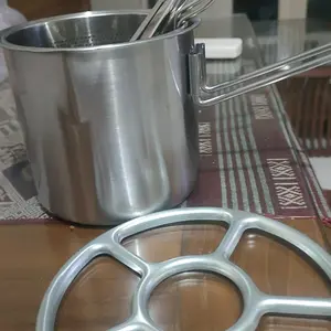 Qiek Deep Fryer 4 IN 1 Panci Rebus Panci Penggorengan Saringan Set Panci Penggorengan Panci Serbaguna
