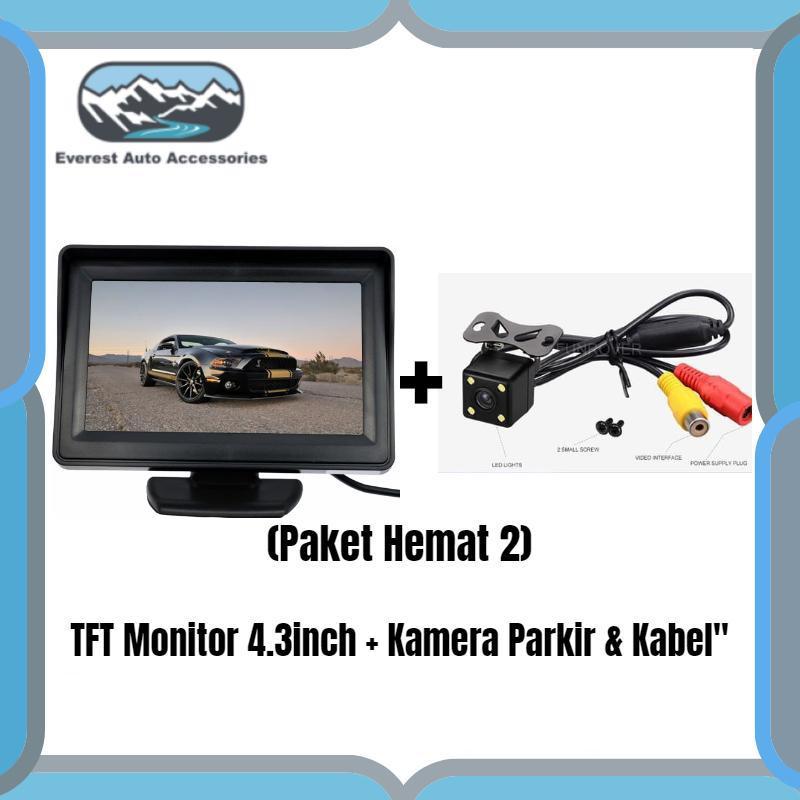 PAKET TFT Monitor 4.3 inch + Kamera Parkir Mundur Mobil - Monitor only