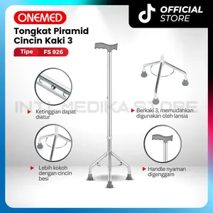 ONEMED - Alat Bantu Jalan TONGKAT PIRAMID Cincin KAKI 3 FS 926