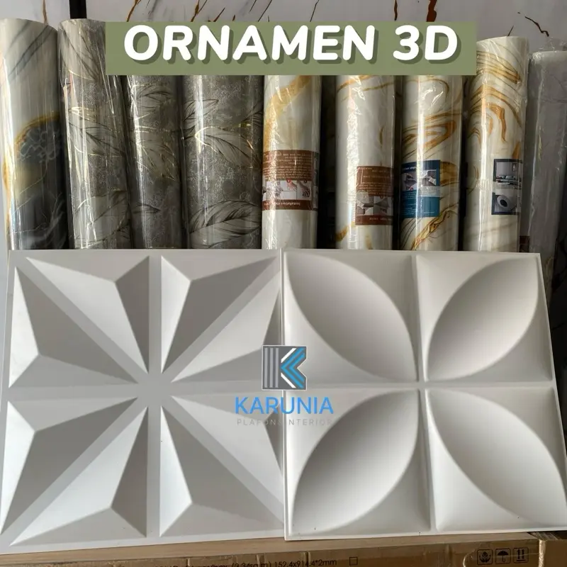 Ornamen panel 3D //ukuran diameter 50 cm x 50 cm