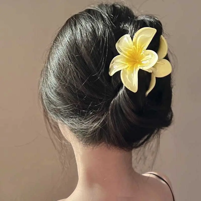 Jepit Rambut Bunga Kamboja Jepitan Rambut Cantik Model Bunga Kamboja 3