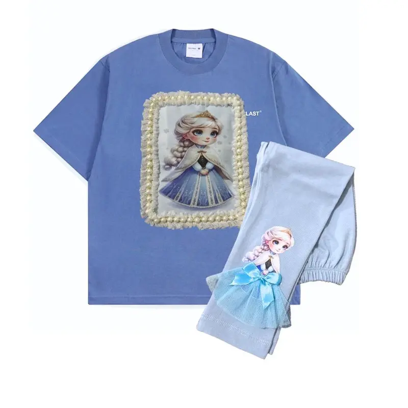 Setelan anak perempuan 1-10tahun/satu stel baju legging kurommii mellody lotsso baju legging anak oneset Katun 5