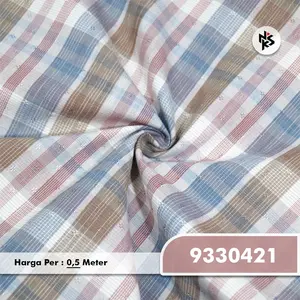 Nakusa Kain Katun Triset Original 30s Premium Motif Kotak Dobby Benang Warna (Yarn Dyed) K011