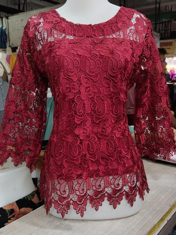 Atasan blus brokat hoki cantik 4