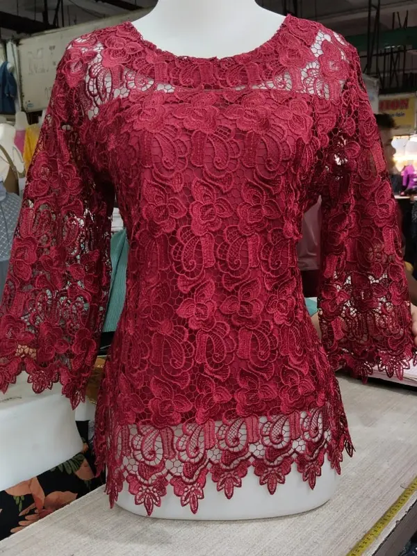 Atasan blus brokat hoki cantik 4