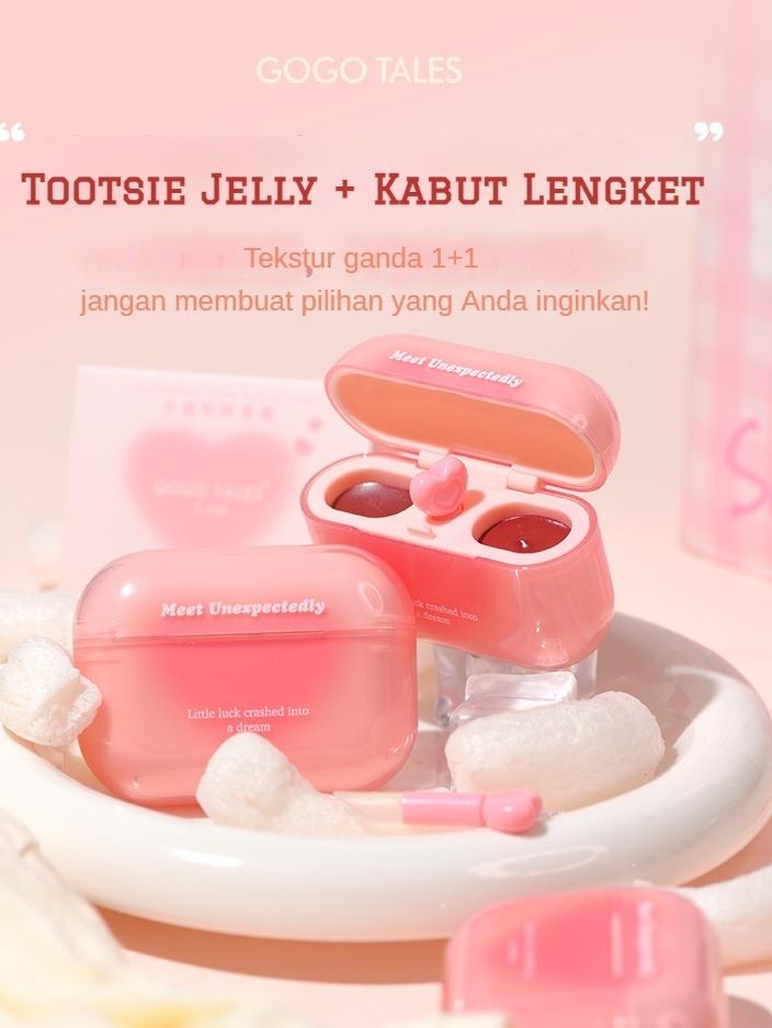 Product Introduction of gogo tales AirPods Lipstik Cloud Sense Duplex Lip Glaze Dual Colour Lip Glaze Headphone Lip Glaze GT621 9