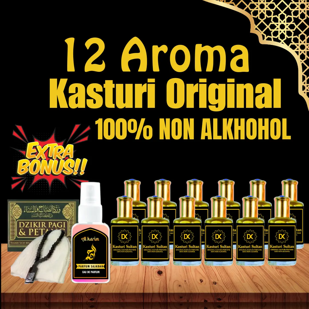 Minyak kasturi Asli Original Paket 12 Botol Wangi Tahan Lama Parfum sholat Parfum ibadah Parfum pria Parfum cowok Prfum islami Parfum arab Perfume Perempuan