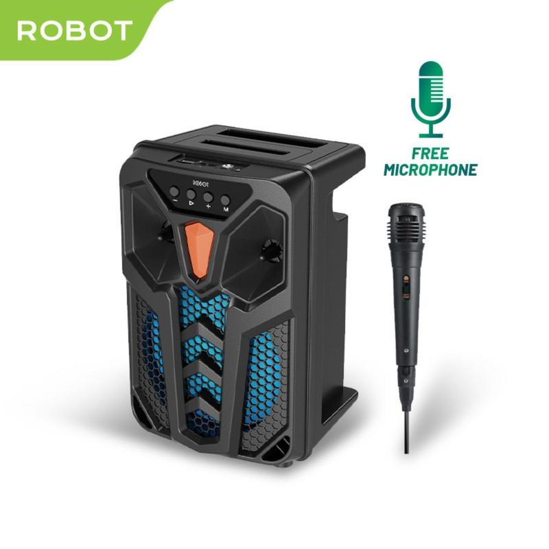ROBOT Speaker Karaoke Bluetooth 5.3 RB300 With RGB Light Microphone Original - Garansi Resmi 1 Tahun (RB300 kr) [ BISA COD ] Speakers Bass 1