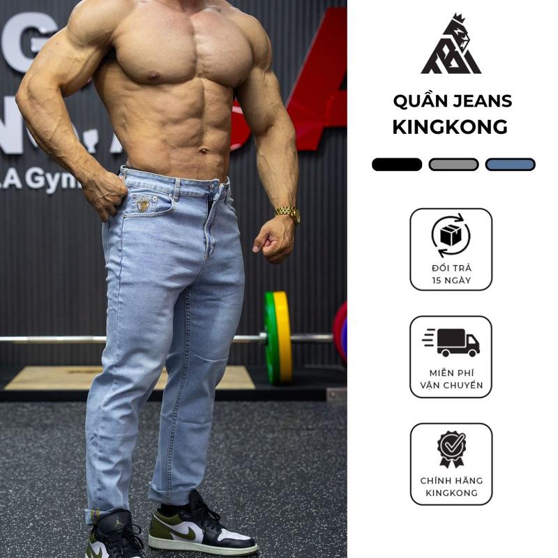 Quần Jean KingKong Dài Basic Co Giãn Thoải Mái - Local Brand TB KINGKONG SPORT WEAR