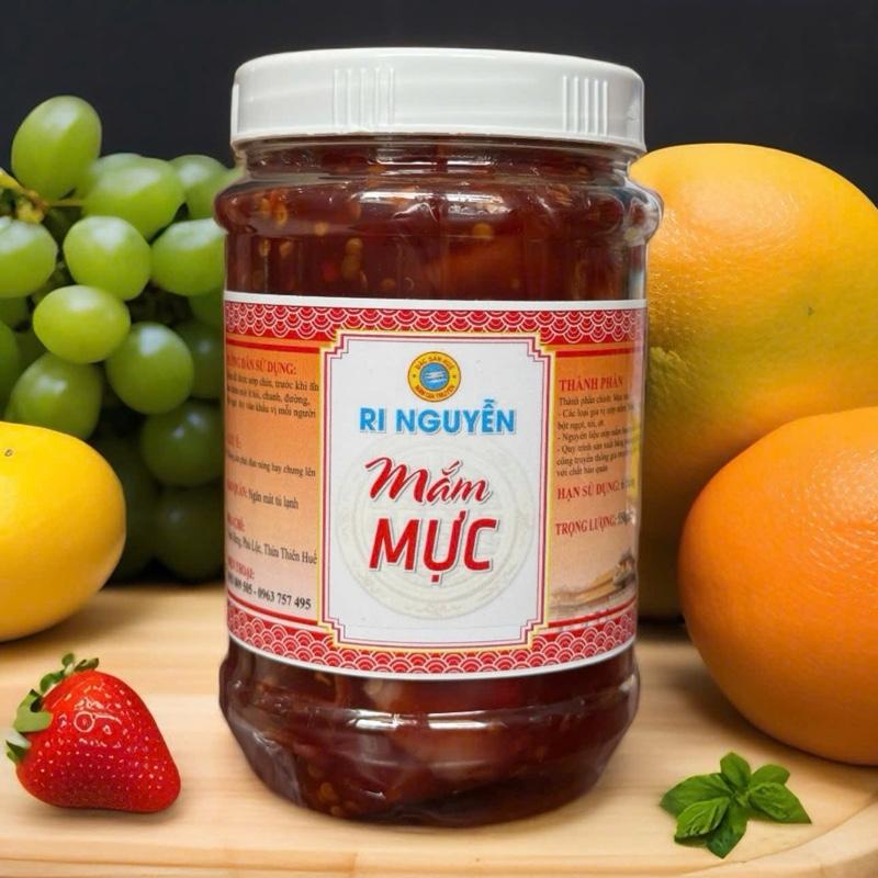 Mắm Mực Trải Nghiệm 1 hủ Mắm Mực Chính Hiệu Ri Nguyễn 500gr