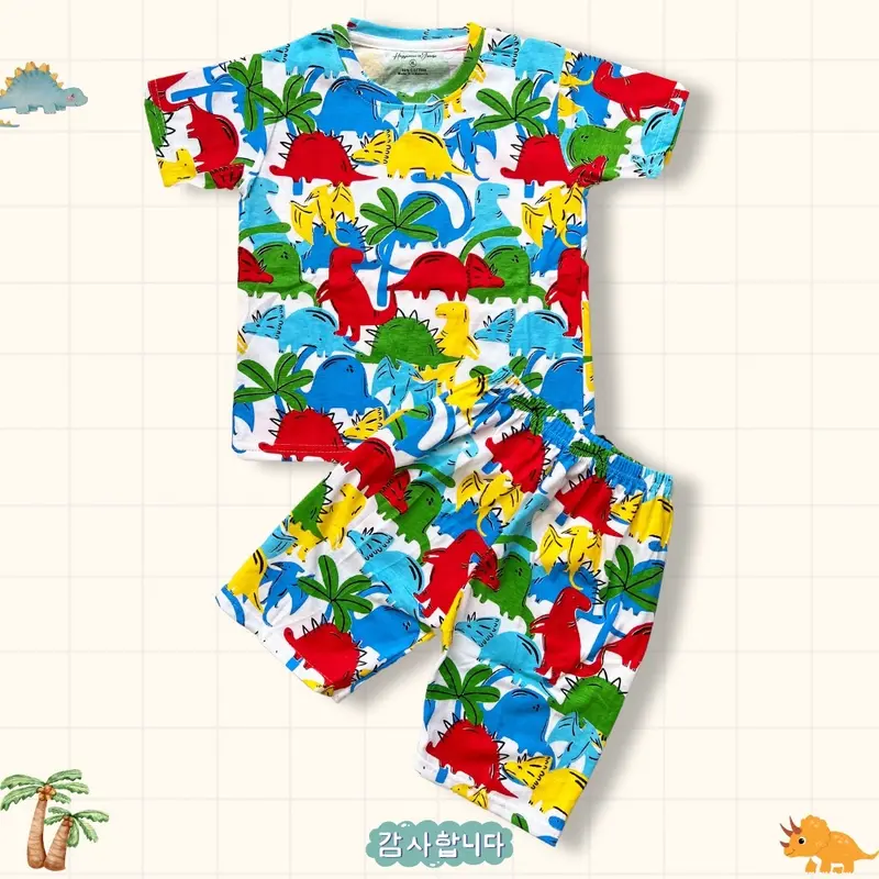 BIG SIZE BAJU ANAK FULPRINT SETELAN ANAK LAKI LAKI DINO ALAM 1