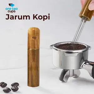 One Two Cups Jarum Kopi Espresso Needle Distribution Tool 82mm - MD-686 - Brown & Dark Brown