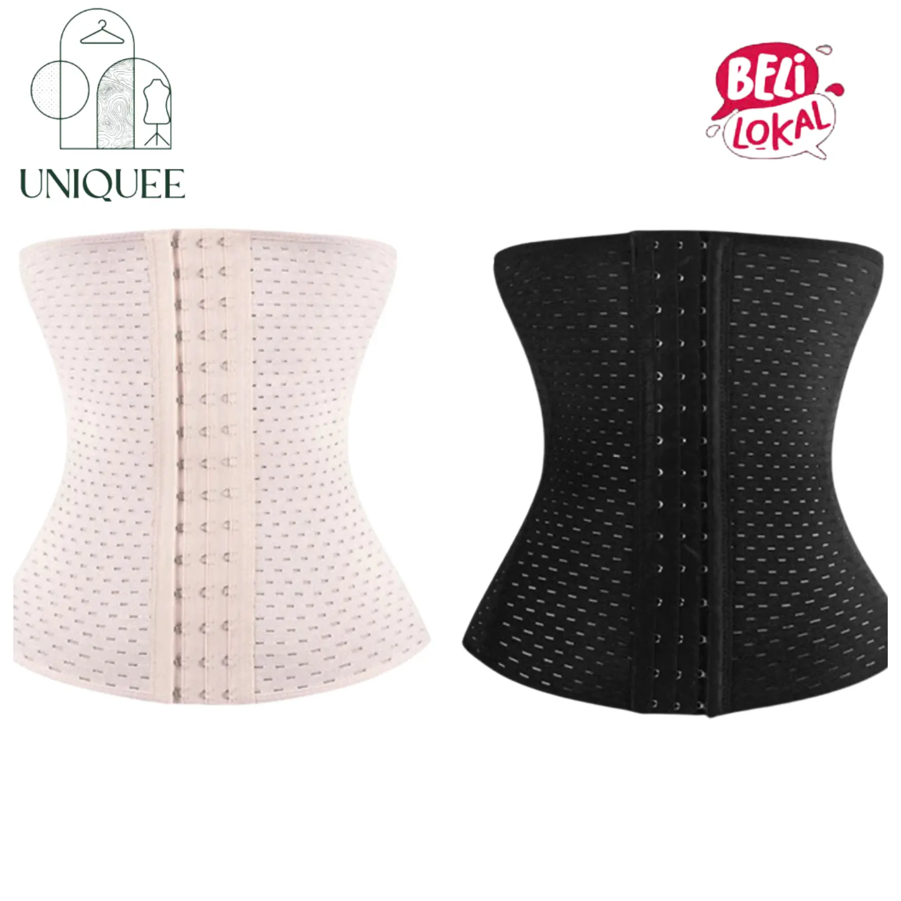 Uniqueestore KR660 Shapewear Wanita Jumbo Murah Waist Cod Korset pinggang Seamless Boxer full body High latex