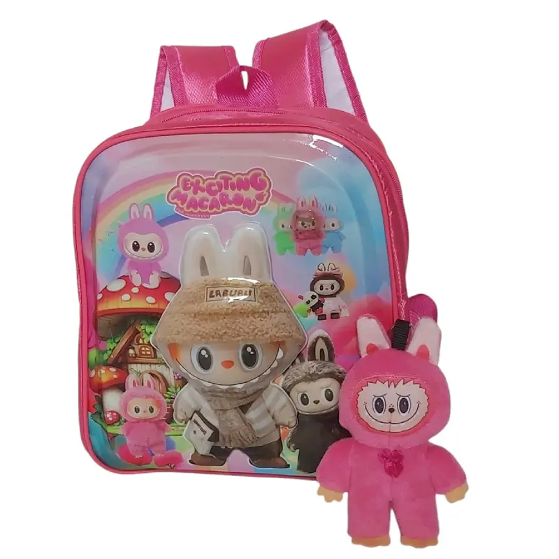 Tas Anak Karakter Labubu 3D LED, Gambar Timbul, Backpack Sekolah 5