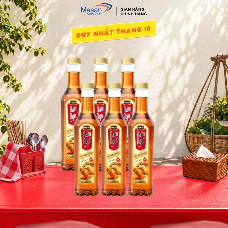 Combo 6 Nước mắm Nam Ngư Nhãn Vàng 650ml - Chai Nhựa