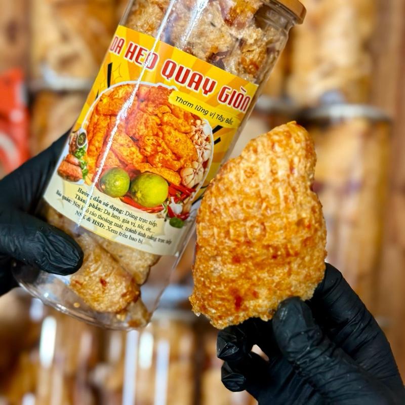 Da Heo Sấy Giòn Tẩm Gia Vị Heo Quay Đặc Biệt Hộp 160gram Snack Giòn Rụm Da Heo Quay Vị Tây Bắc - Món Ăn Nhẹ Sấy Khô Đóng Gói Tiện Lợi