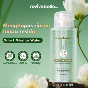 【3 DALAM 1】Revivebella 300ml Pembersih Wajah Make Up Remover Cleansing Water for All Skin Type