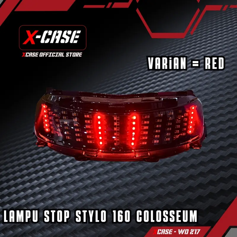 X-Case Stoplamp Honda Stylo 160 Running Colosseum 8 Mode Tombol Click WD 217 Motor Motorcycle 4