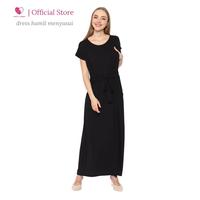 Gambar Baju Hamil Menyusui Dress Busui Friendly Kekinian - Happymomma - Hitam dari Baju Hamil Menyusui Happymomma Kota Tangerang Selatan 4 Tokopedia