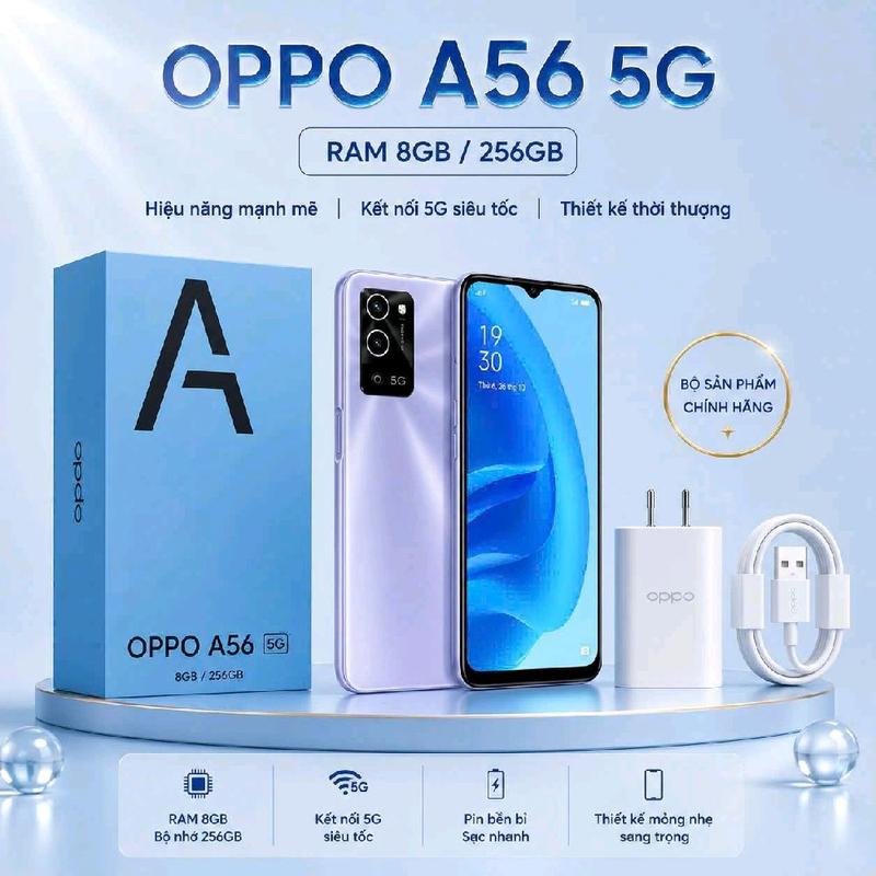 T.L/ 2nd hand/ OPPO A56 .5G RAM8/256GB, 2 SIM 2 SÓNG HỖ TRỢ 5G. LƯỚT CHẠM MƯỢT…