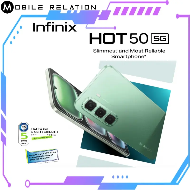 [Cheapest 5G] Infinix Hot 50 5G 16GB(8+8) 256GB | 6 Months Supplier Warranty (Warranty 1 Year by Infinix Malaysia) I Unsealed Set