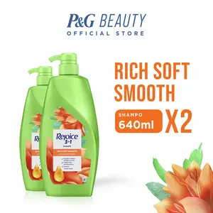 Rejoice Shampoo Haircare Rich Halus Lembut 640ml - isi 2
