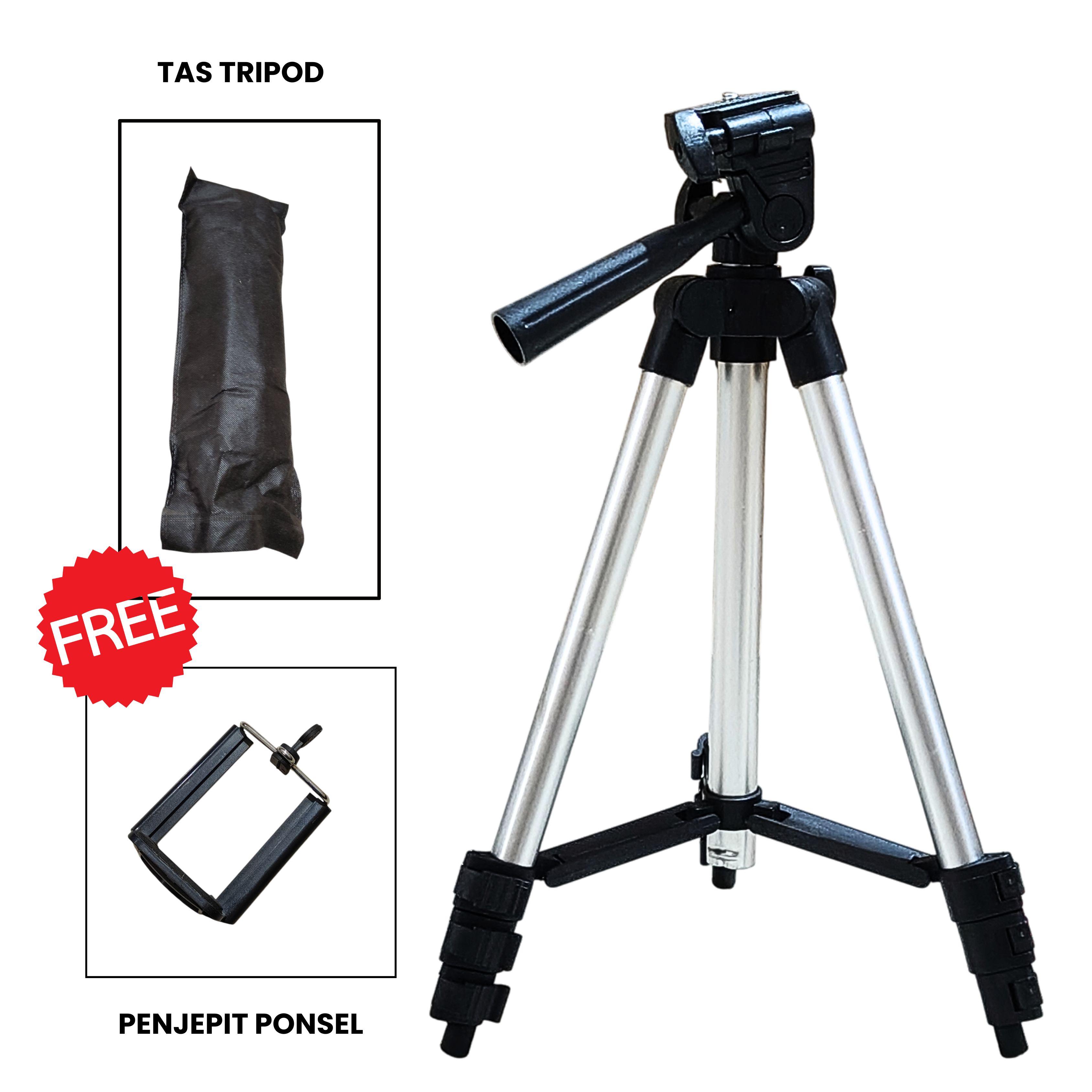 Tripod 3110 Camera U Holder Kaki Stabilizer Aluminium Handphone