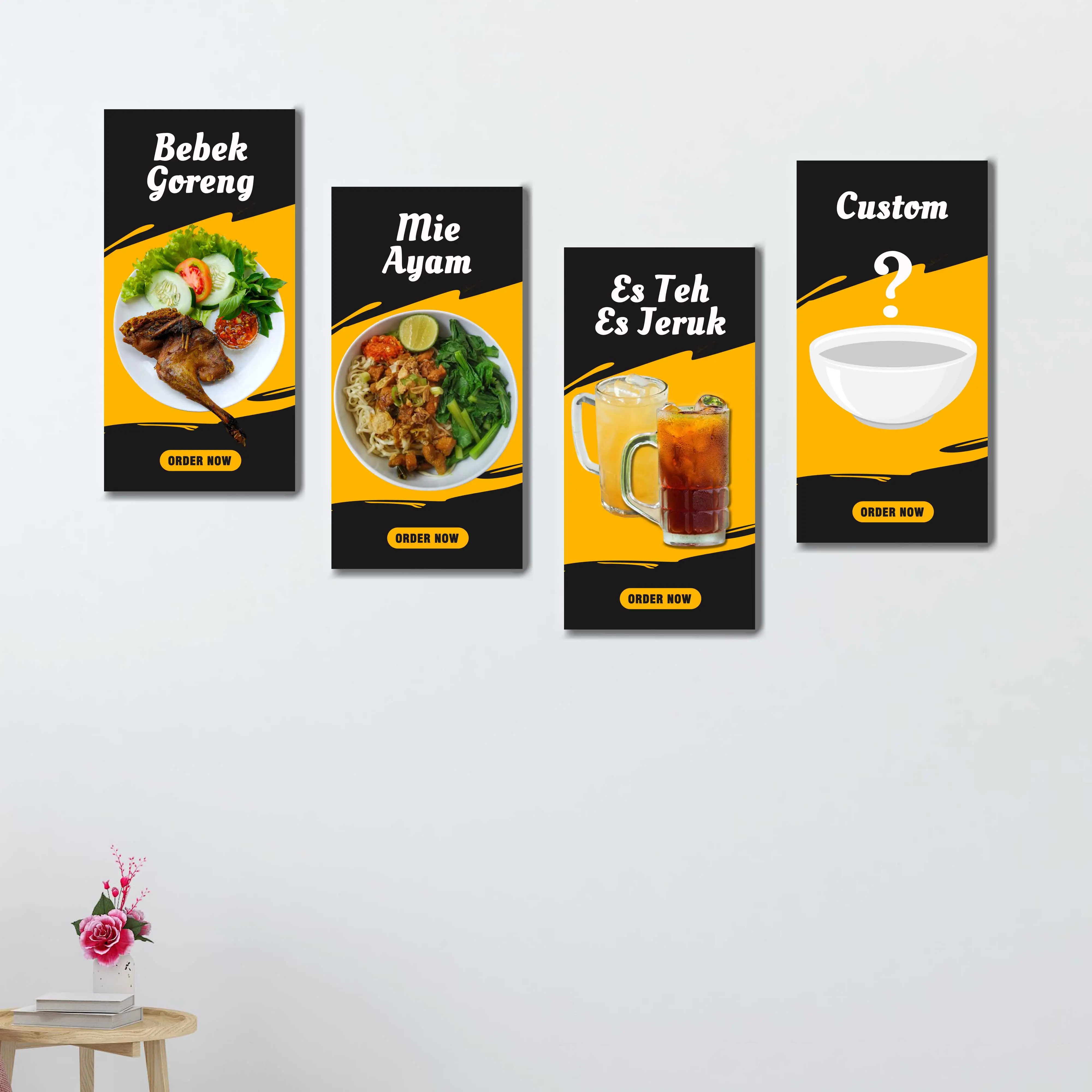 HIASAN DINDING WALDECOR MENU MAKAN ORDER NOW UKURAN 15 X 30 CM BISA CUSTOM