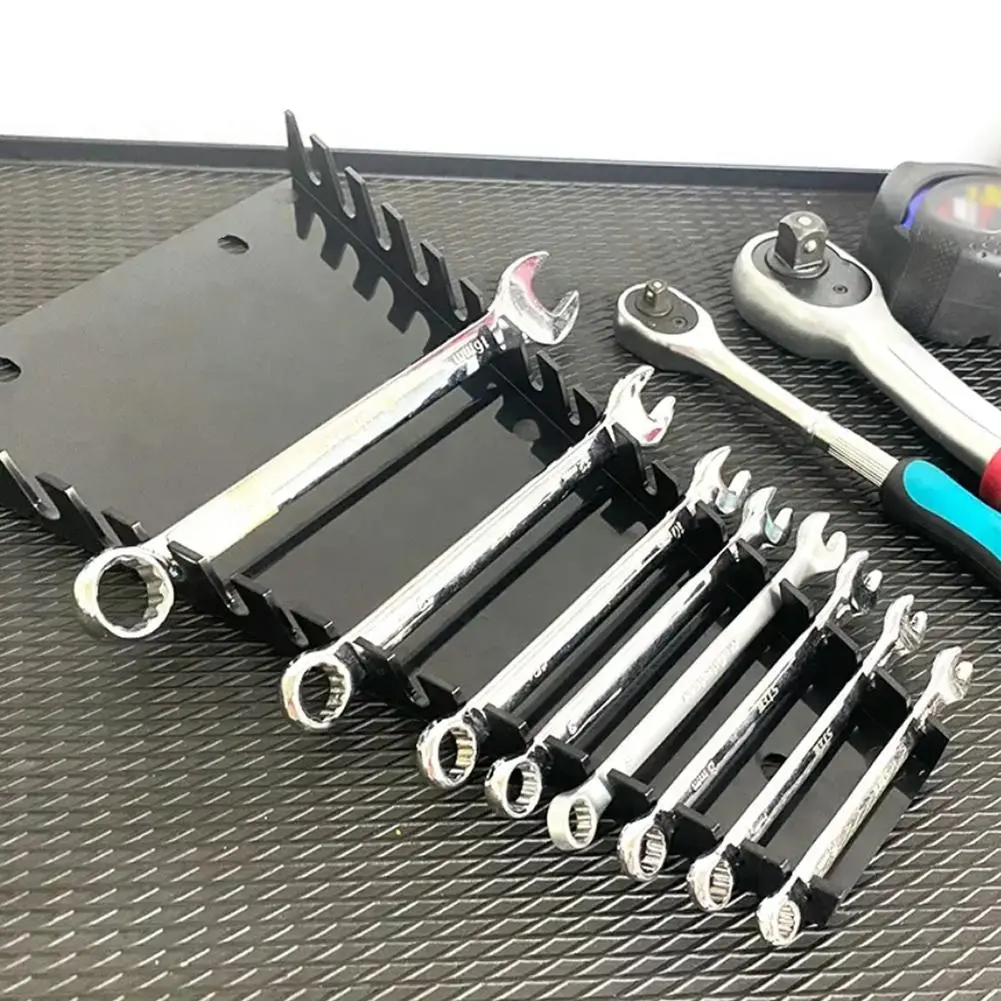 Wrench Spanner Sorter Holder Organizer Household Tool Wall Mounted Tray Rack Storage Rail Bracket Garage Wrench Organizer