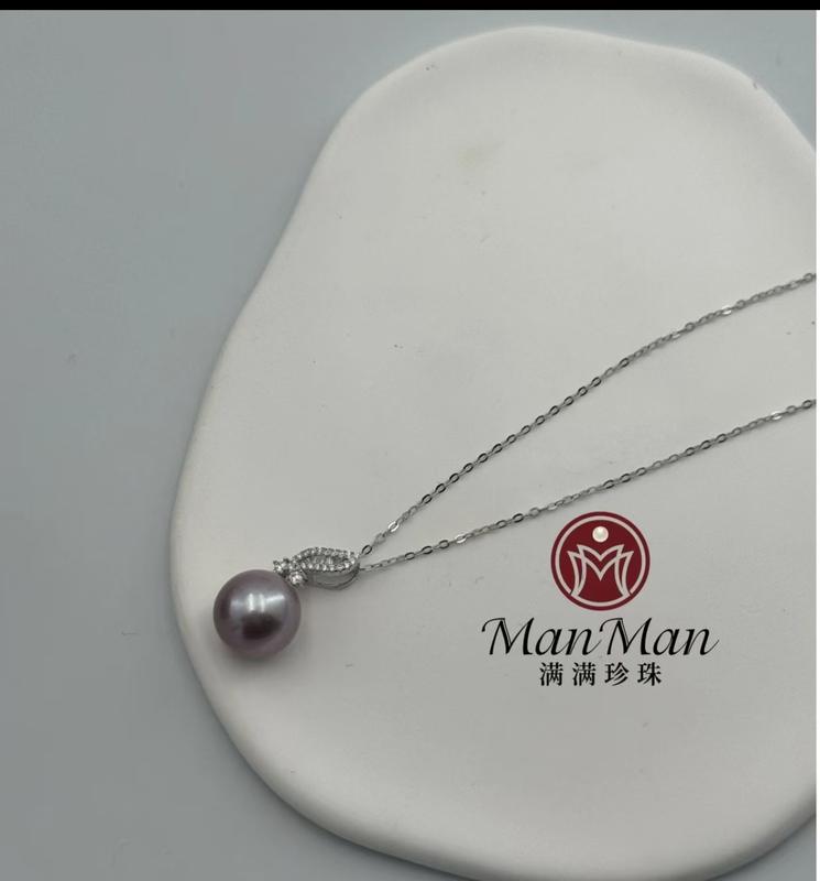 S925 Sterling Silver - Freshwater Pearl Necklace. The size of the pearls is 11-12mm. (A silver chain is included as a gift.) 110 1