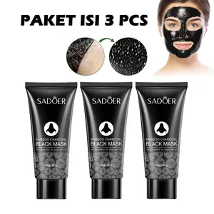 ( PROMO 3 PCS ) SADOER BLACK HEAD MASK - Masker Pengangkat Komedo / Masker Arang
