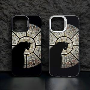 คริสตจักรแมวดำเข้ากันได้กับเคส iPhone16 พรีเมี่ยม Sense iPhone15 ใหม่ iPhone14 ป้องกันการตก 13/12 สีเงินความคิดสร้างสรรค์ 11 / XSMax การ์ตูน XR / XS / 8Plus ‌สำหรับผู้ชายและผู้หญิง