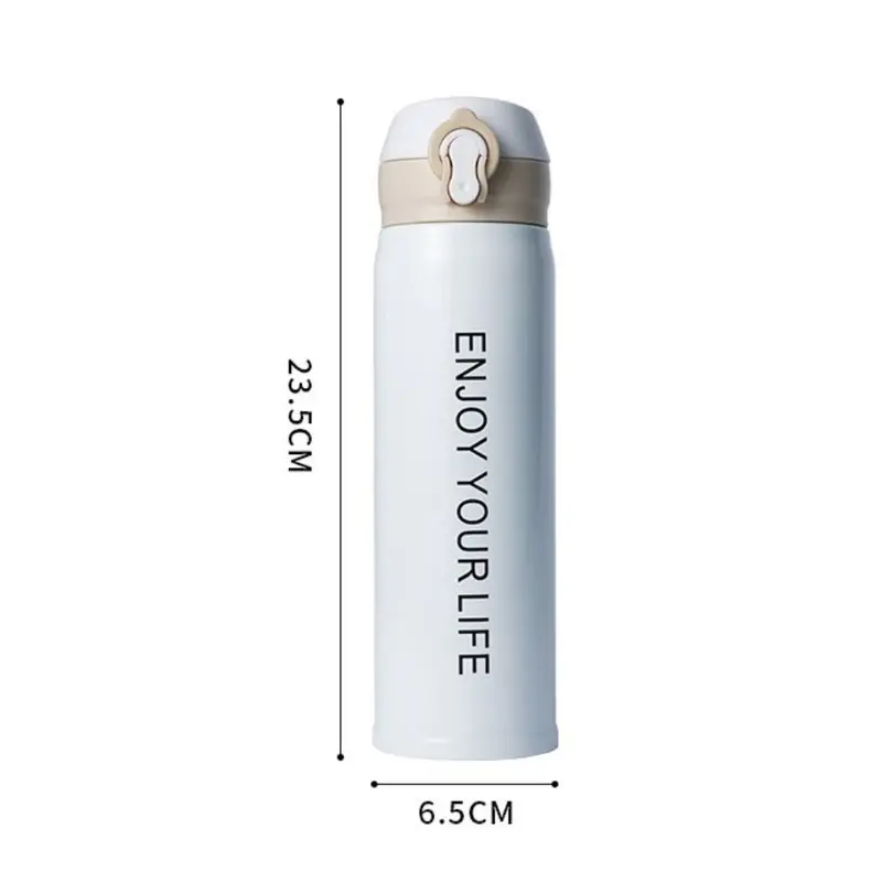 Ấm đun nước 350 / 500ML Bouncy Cap Bình giữ nhiệt, Thép không gỉ 304, Chống rò rỉ, Cốc cách nhiệt chân không, Cách nhiệt, Giữ lạnh và Cách nhiệt 3