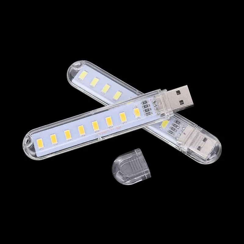 Đèn Bỏ Túi Mini USB 8 LED, Đèn Thẻ Bỏ Túi, Nguồn Điện Di Động, Cắm Trại, Máy Tính Xách Tay, Mới # 306653 2