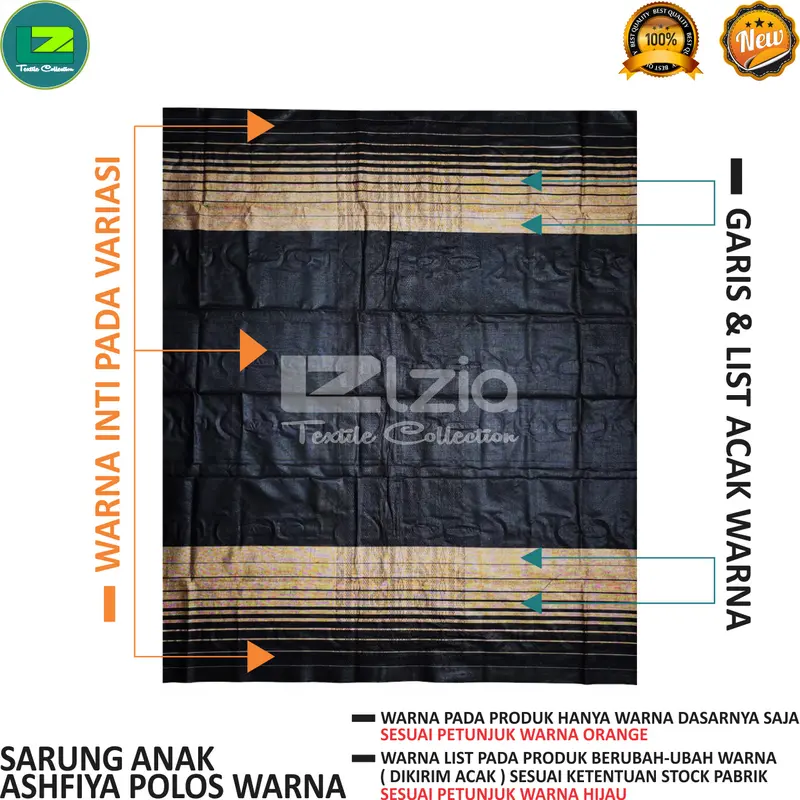 SARUNG ANAK  Katun POLOS MOTIF SARUNG ANAK PREMIUM ORIGINAL 100X85 CM 2
