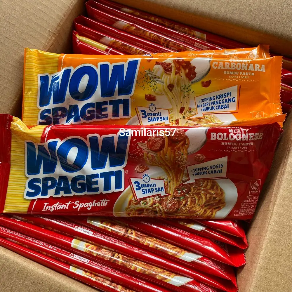 WOW Spageti Instan isi 8 Pcs Carbonara Bolognese Food Noodles